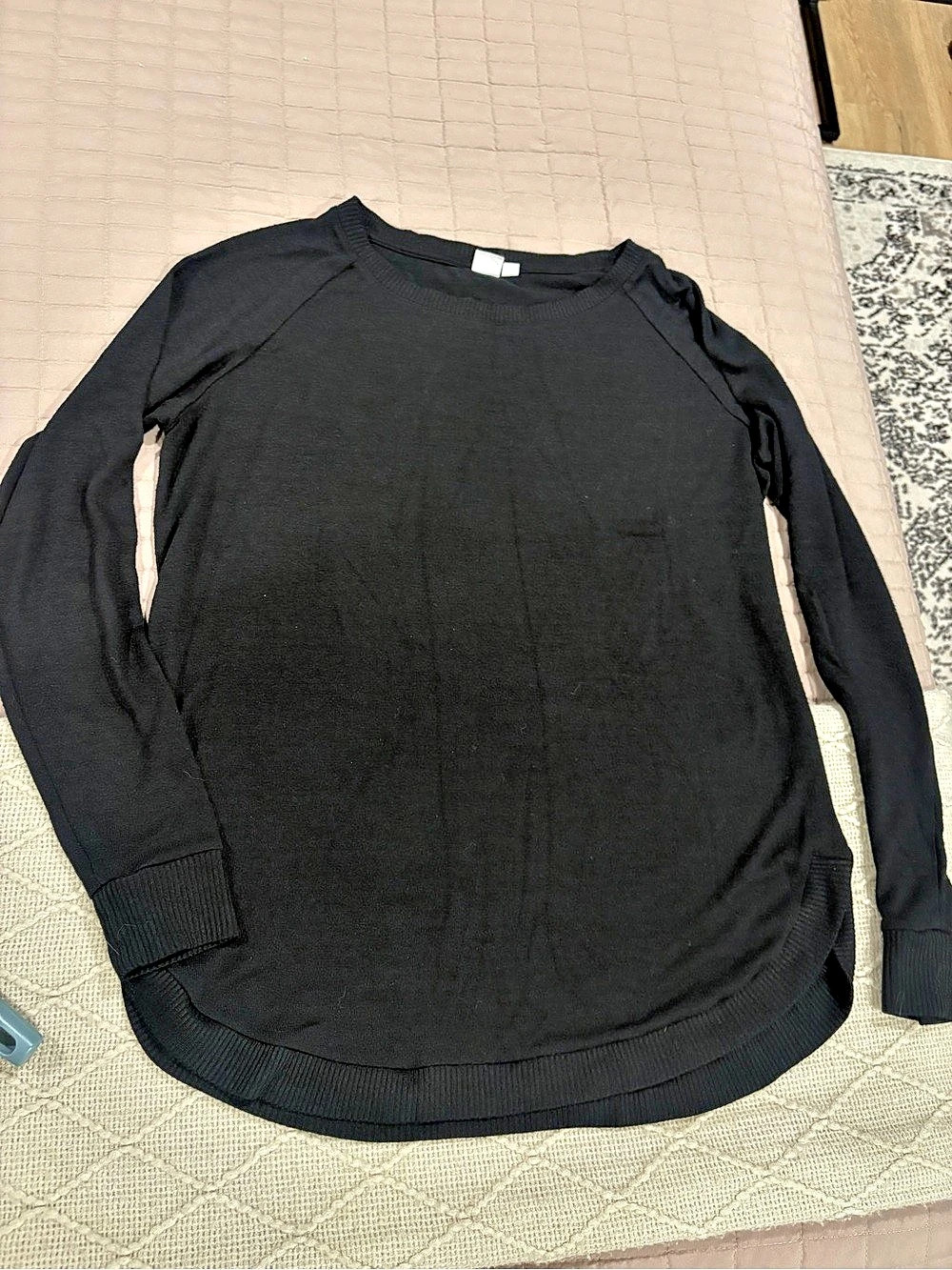 Gap Long Sleeve Crewneck Black Tunic Sweater